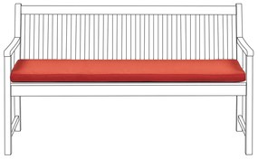 Vankúš na lavičku 152 x 54 cm červený VIVARA Beliani