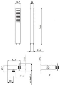 Cersanit S951-522 - Sprchová súprava MILLE lesklý chróm