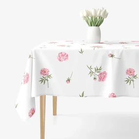 Goldea hranatý obrus 100% bavlnené plátno - pivonky 100 x 140 cm