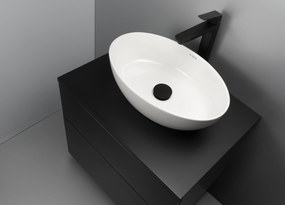 Deante Prizma, závesná skrinka s pultovou doskou 600x470x520 mm, čierna matná, DEA-SDI_NB61