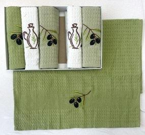 Utierky na riad vaflové Olive 40x60cm 6ks
