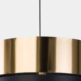 Luster na lanku HILTON 1xE27/25W/230V mosadz/čierna