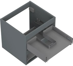 Mexen Box-A, závesná skrinka 50 cm, 2 zásuvky, grafitová matná, 91AX0-0500-470-2-66