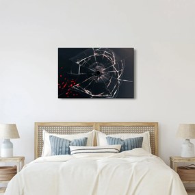 Abstraktný obraz - rozbité sklo (90x60 cm)