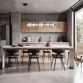 Závesné svietidlo Daphne, 7x grafitové sklenené tienidlo, b