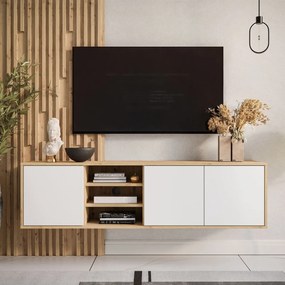 TV STOLÍK ALWIN DUB ARTISAN BIELY 156 cm