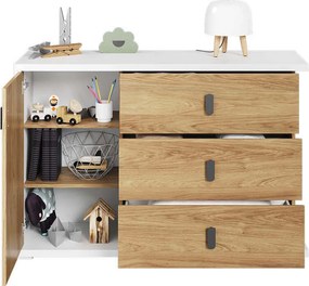Dizajnová komoda Karlos 135cm dub hikor