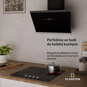 Klarstein EasyCook sklokeramická varná doska | 4 varné zóny | 6000 W | 11 výkonových stupňov | 60 cm