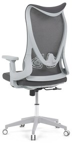 Autronic - Židle kancelářská, šedý MESH, bílý plast, plastový kříž - KA-S248 GREY AKCE