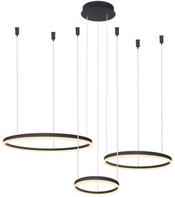 Azzardo AZ4972 - LED Stmievateľný luster na lanku HALO LED/120W/230V čierna + DO