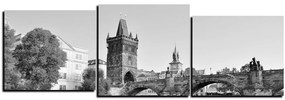 Obraz na plátne - Karlov most v Prahe - panoráma 5259QD (90x30 cm)