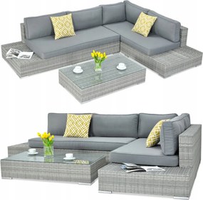 Sada záhradného nábytku Technorattan Verona veľký rohový konferenčný stolík