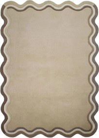 Ručne tkaný vlnený koberec v prírodnej farbe 160x230 cm Leo Scallop – Flair Rugs