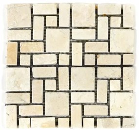 Mramorová mozaika Garth- krémová obklad 1 ks