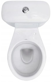 Cersanit President, kombi wc  so splachovaním 3/6l, horizontálny odtok + s antibakteriálnym sedátkom z polypropylénu, biela, K08-028