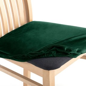 Restilo Napínací poťah na sedák na stoličku Sento tmavozelená, 40 x 40 + 5 cm