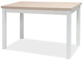 Jedálenský stôl Alfred (dub + biela) (pre 4 osoby). Vlastná spoľahlivá doprava až k Vám domov. 1049848