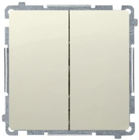 B BMW6/2.01/12 schodiskový vypínač dvojitý béžový