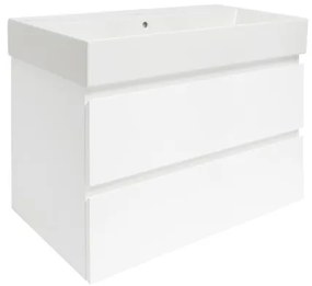 Kúpeľňová skrinka s umývadlom SAT B-Way 79x50x45 cm biely lesk BWAY280WU2BI, 1 ks