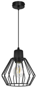 Závesné svietidlo Nuvola 2, 1x čierne drôtené tienidlo