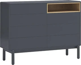 Teulat Corvo komoda so zásuvkami - Tmavosivá - 120 cm