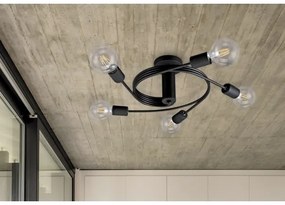 Rabalux 2096 - Prisadený luster CARLY 5xE27/15W/230V čierna