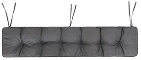 Záhradný vankúš na lavičku ETNA 120x50 cm, grafitový ekolen