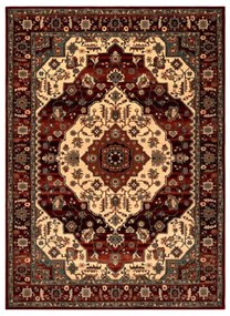 Koberec KASHQAI 4377 300 ornament bordový / béžový