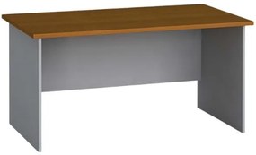 Kancelársky písací stôl PRIMO FLEXI, rovný 140x80 cm, sivá / čerešňa