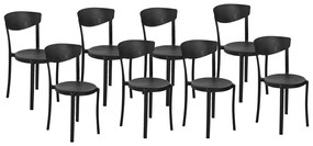 Sada 8 jedálenských stoličiek čierna VIESTE Beliani
