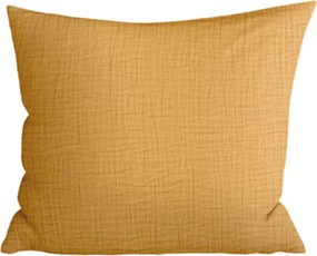 Mušelínová obliečka na vankúš MUSSARI 45x45 cm, horčicová