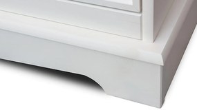 Masívny písací stôl Belluno Elegante 2 - biela