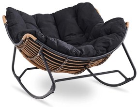 Pohodlné hojdacie kreslo ELTON čierna