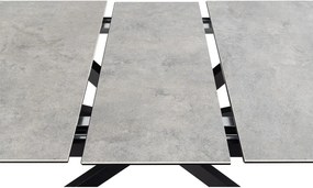 Jídelní rozkládací stůl Irwine 200/240 cm šedý/černý