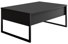 Konferenčný stolík LUXE 40x90 cm antracit/čierna