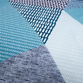 Zelenomodré obliečky na jednolôžko 135x200 cm Larsson Geo – Catherine Lansfield