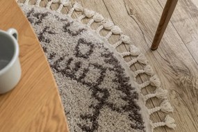 Koberec BERBER TANGER kruh B5940 krém / hnedý marokánsky