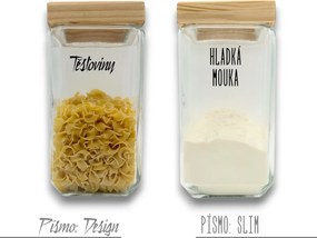 5Five® 2. akosť - Sklenená pevná dóza hranatá s dreveným vekom, 2l KWADR