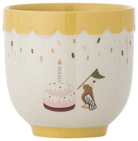 Žltý/krémový detský hrnček z kameniny 150 ml Celebrate – Bloomingville Mini