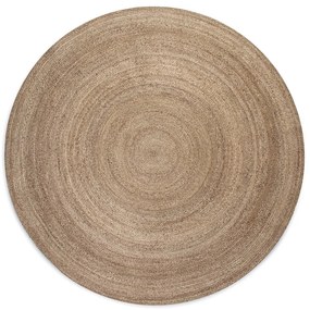 Obojstranný jutový okrúhly koberec v prírodnej farbe ø 100 cm Braided Grey – Hanse Home