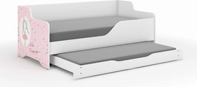 Wooden Toys Detská posteľ LILU 160x80 PRINCEZNÁ s funkciou na spanie (1)