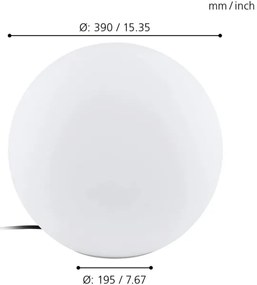 Eglo 98106 - LED RGBW Vonkajšia lampa MONTEROLO-C 1xLED/9W/230V IP65 ø390