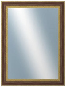 DANTIK - Zrkadlo v rámu, rozmer s rámom 60x80 cm z lišty ZVRATNÁ červenozlatá plast (3069)