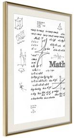 Artgeist Plagát - Math [Poster] Veľkosť: 20x30, Verzia: Zlatý rám s passe-partout