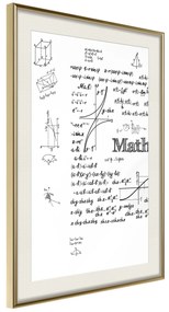 Artgeist Plagát - Math [Poster] Veľkosť: 20x30, Verzia: Zlatý rám