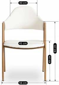 PROXIMA.store - Čalúnená jedálenska stolička WILLY FARBA: biela