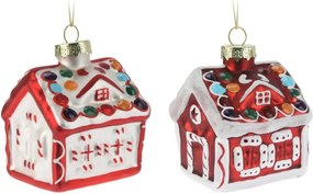 Sada 12 ks vianočných ozdôb HOME 8 cm červená