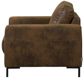 Hnedé kreslo z imitácie kože Lofty Lilly – Miuform