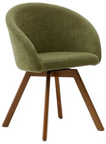 Jedálenská stolička viran chenille zelená MUZZA