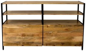 furniture-nabytek.cz - Drevený tv stolík s kovovou konštrukciou 130x75x45